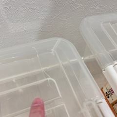 収納ケース2つ　蓋にヒビ割れありの画像