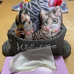 ●*ハンドメイド*猫の親子の画像