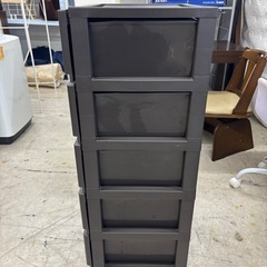 クローゼット用　チェスト　引き出し5段付き　サイズ：奥行42cm×幅54cm×高さ106cm
の画像
