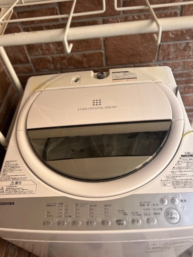 TOSHIBA全自動洗濯機 6キロ ラック付き