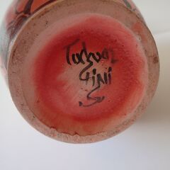 最終値下げ❗Turkuaz Gini　ヴィンテージ 陶器製　陶磁器製　花瓶　外国製 トルコ？　ギリシャ？の画像