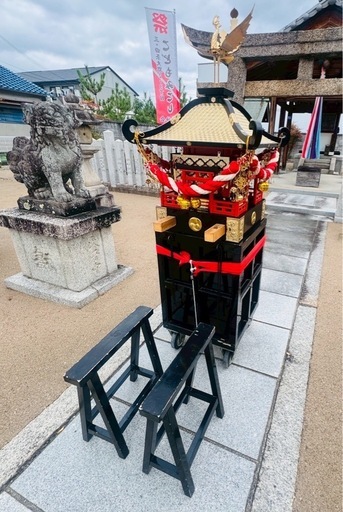 【縁起物】本格 小神輿 飾り用／祭礼用 インテリアにも