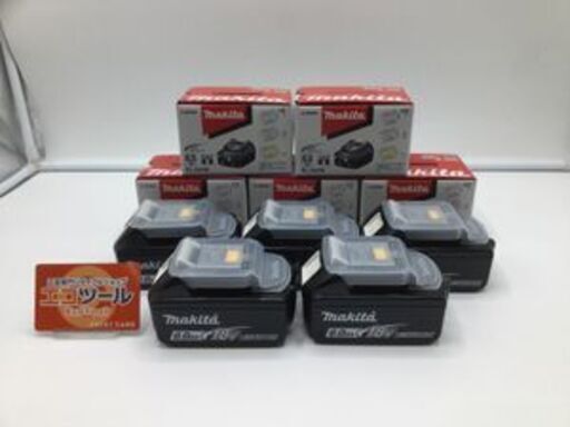 【エコツール笠寺店】Makita/マキタ 18v 6.0Ah リチウムイオンバッテリー BL1860B 箱あり5個セット【愛知県/名古屋市/笠寺/工具】