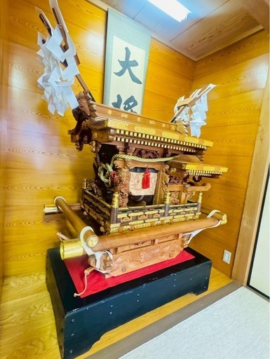 【大神輿】本格木彫り／大人4人で移動できる／子供会・お祭り・イベント用