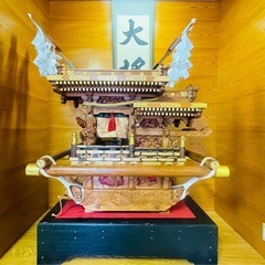 【大神輿】本格木彫り／大人4人で移動できる／子供会・お祭り・イベント用
の画像