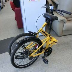 HUMMER 折りたたみ自転車 20インチ ハマー 黄色/イエロー 変速無し 札幌市西区西野の画像
