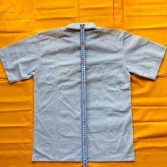 新品LINDBERGH 半袖シャツ M グレー ストライプ　メンズ　シニア半袖シャツの画像