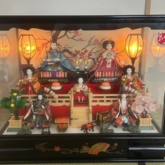 美品！　ガラスケース入り雛人形の画像