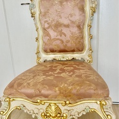 🟥イタリア製ロココ調姫チェアー王妃椅子🟥の画像