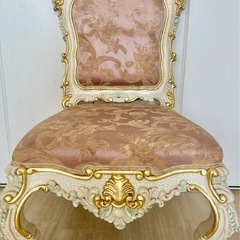 🟥イタリア製ロココ調姫チェアー王妃椅子🟥の画像