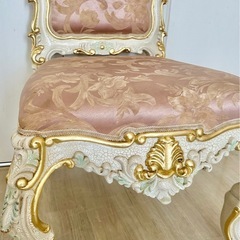 🟥イタリア製ロココ調姫チェアー王妃椅子🟥の画像