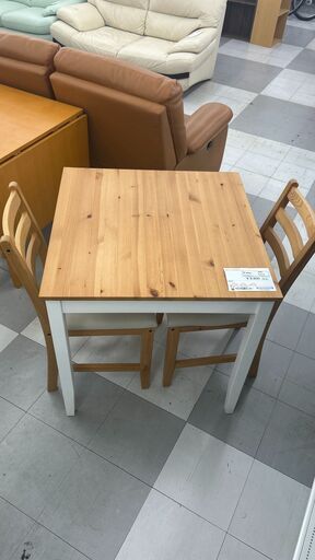 ★リユースのサカイ千葉中央店★  ダイニングセット ブラウン H76×D74×W74 クリーニング済み TC4776