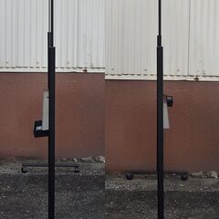 ★両面★ホワイトボード ブラック 1900x560x1810mm キャスター付 マグネット対応の画像
