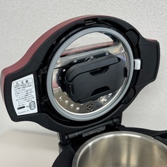 A1598🌟激安‼️シャープ水なし自動調理鍋KN-HT99A-R 1.6L 2017年製🌟配送・設置可能♻️⭕️の画像