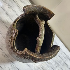 陶器 手桶傘立て 大型花瓶　和風　信楽？　の画像