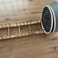 ディッシュスタンド　木製の画像