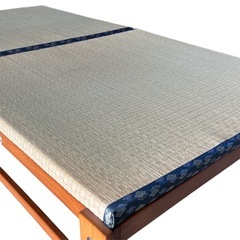 中居木工製の日本製折りたたみ畳ベッド（ひのき、ロータイプ、シングルの画像