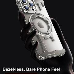 【新品・未使用】OGRANEE for Mag の安全なキック スタンド 360° 回転可能な iPhone 15 Promax のための液体の金属の Frameless の場合、リング ホールダーの画像