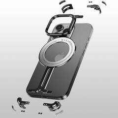 【新品・未使用】OGRANEE メタルフレームレス iphone 15 Pro Max 用 スタンド付きケース、Magsafe対応、ミニマリスト ユニーク アルミニウム スリム ハードの画像