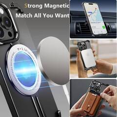 【新品・未使用】OGRANEE メタルフレームレス iphone 15 Pro Max 用 スタンド付きケース、Magsafe対応、ミニマリスト ユニーク アルミニウム スリム ハードの画像