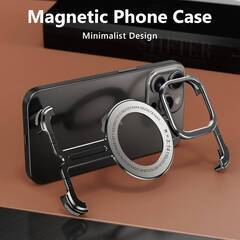 【新品・未使用】OGRANEE メタルフレームレス iphone 15 Pro Max 用 スタンド付きケース、Magsafe対応、ミニマリスト ユニーク アルミニウム スリム ハードの画像