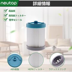 【新品・未使用】Neutop交換用HEPAフィルター互換品はTineco A10/ A11/A10 Hero / A11 Hero / A10 Master/ A11 Master/Tineco PURE ONE S11 / S12コードレスの画像