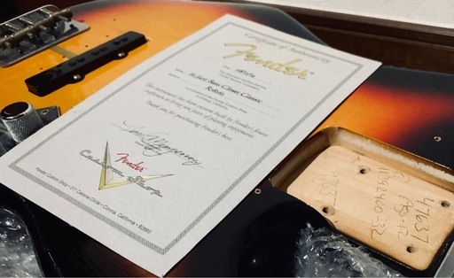 Fender Custom Shop 1962 Jazz Bass body 2014 フェンダー カスタムショップ ジャズベース