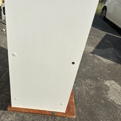 ★キャビネット付き収納棚★白★キッチンにリビングに使い方いろいろの画像