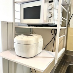 【無料】スチール製レンジラック（電子レンジ・炊飯器置きなどに）の画像