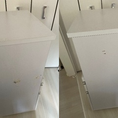 キッチンラック白　炊飯器棚の画像