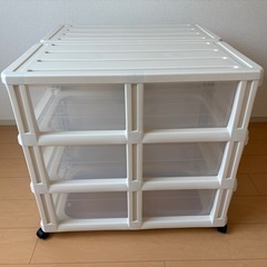 衣装ケース3段キャスター付き2個セットの画像