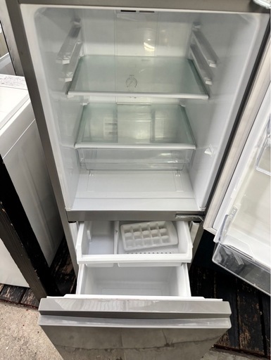 【中古・現状品】AQUA アクア　2ドアノンフロン冷凍冷蔵庫　2ドア　126L AQR-13J(S)　 2020年