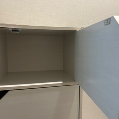 3段　蓋付きカラーボックス　ホワイトの画像