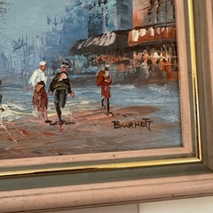 油彩 油絵 肉筆 パリ風景 原画　キャロライン・バーネットアメリカ女流人気画家の画像