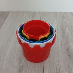 カップタワーとサファリバス（木製）の画像