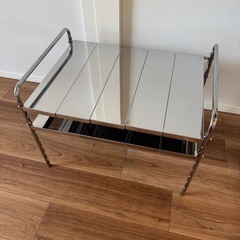 伸縮式　シンク下 収納 スライド 2段 キッチン ステンレス　ラックの画像