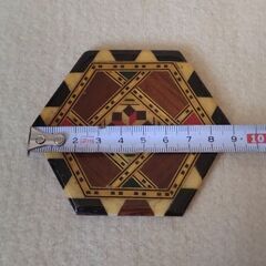 木製コースター(モザイク柄) 2枚の画像