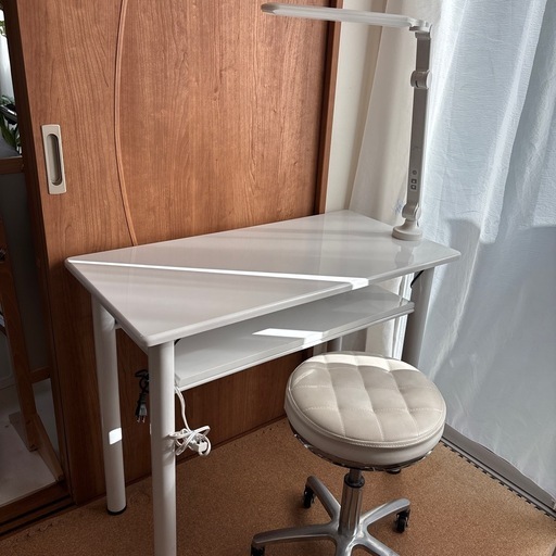 ネイルデスク チェア ライトセット