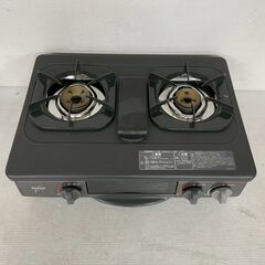 【Rinnai】 リンナイ ガステーブル KGS-77F 2口ガスコンロ RTS-350NFE-L 都市ガス 動作確認済み グリル付きガステーブル A0496の画像