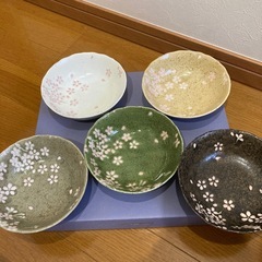 竹久夢二 夢桜 てんぷら揃       　　　　お皿セットの画像