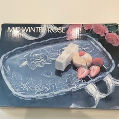 蘇我ガラス　大皿　薔薇の画像