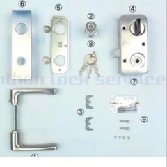 ドアノブ 鍵付き ドアロック ステンレス製 シルバー 未使用の画像