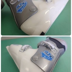 ● 27)  BIGHORN ビッグホーン BJX  スキー ブーツ  280mm 24cm  スキー靴 ホワイト×グレー レディース/ジュニア 中古 ④の画像