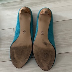 ターコイズ　ミュール　サンダル　ヒールの画像