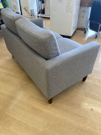 A-215★ジモティ割引あり★【リユースのサカイ野々市店】ソファー　グレー　(幅)123.5×(奥行き)70×(高さ)77cm ※クリ