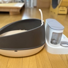 猫用  自動給餌器　給水ボウル　トイレの画像