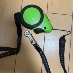 ペット用お皿木製トレー付き　散歩リードの画像