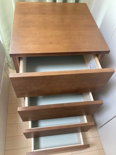 良品計画(無印良品)  4段　チェスト　天然木