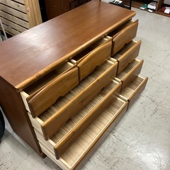 O2509-503　今村家具工芸 ローチェスト キズ汚れありの画像