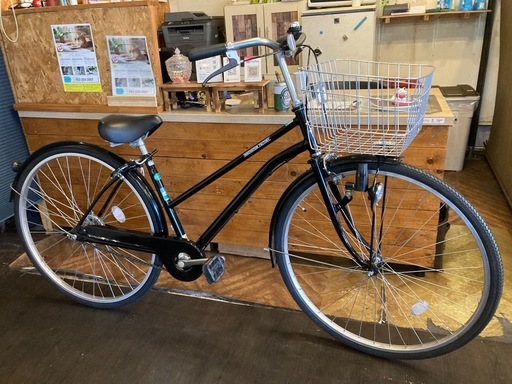 【前後タイヤ・チューブ新品！】シングルギア　27インチ自転車　ブラック